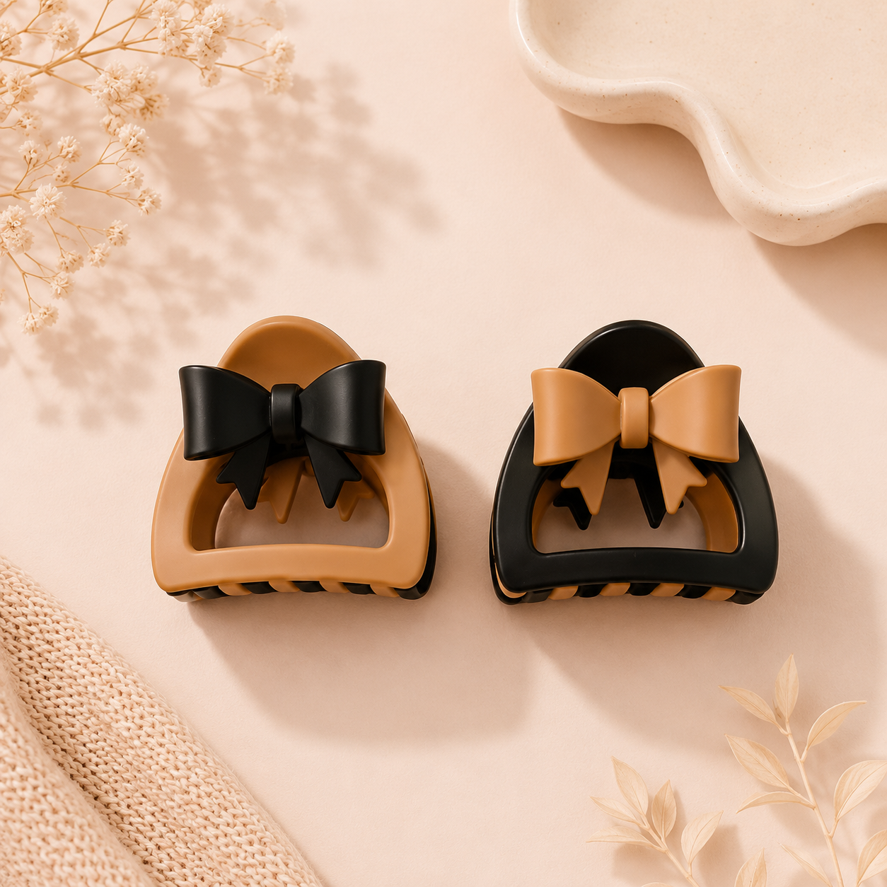 Bow Hair Claw Clip – Pastel Kawaii Collection