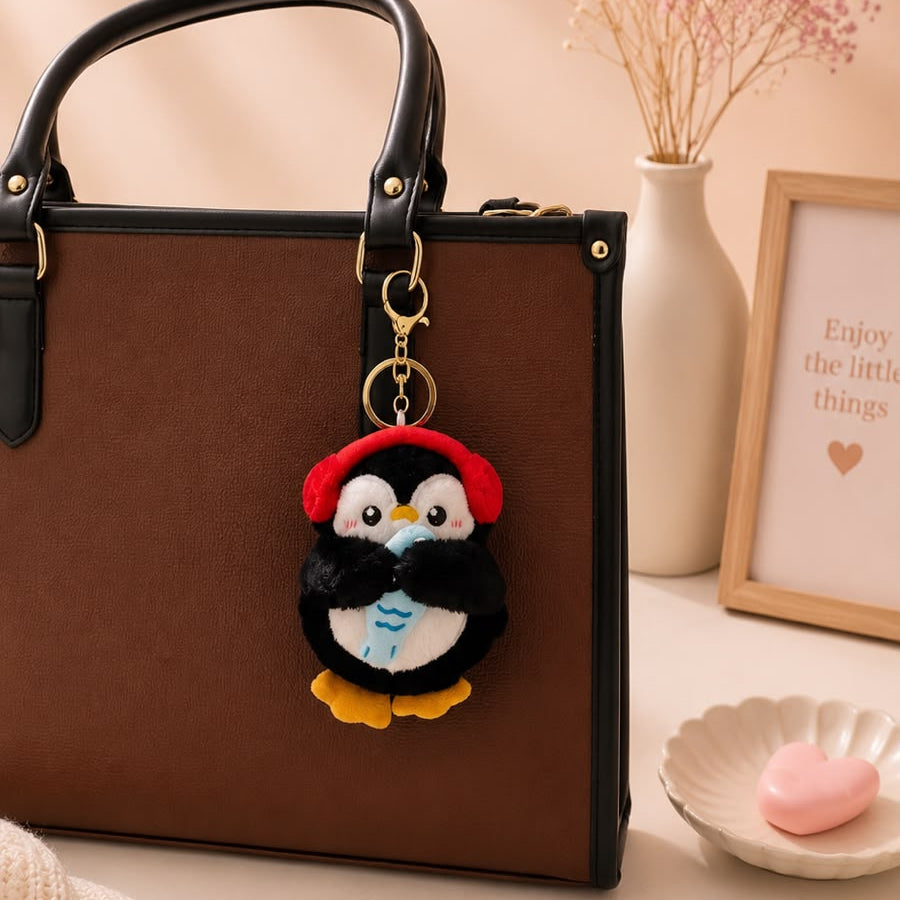 Penguin Plushie Keychain – Kawaii Bag Charm