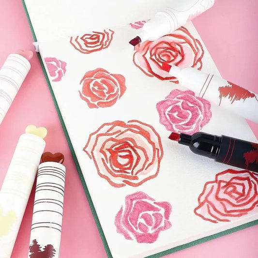 Peachy Heart Highlighter Marker | To the Moon and Back | Set of 6 Highlighters