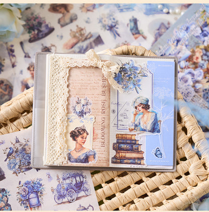 Vintage Victorian Floral Sticker Book Set | Kawaii Junk Journal Kit