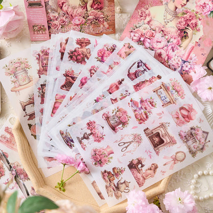 Vintage Victorian Floral Sticker Book Set | Kawaii Junk Journal Kit
