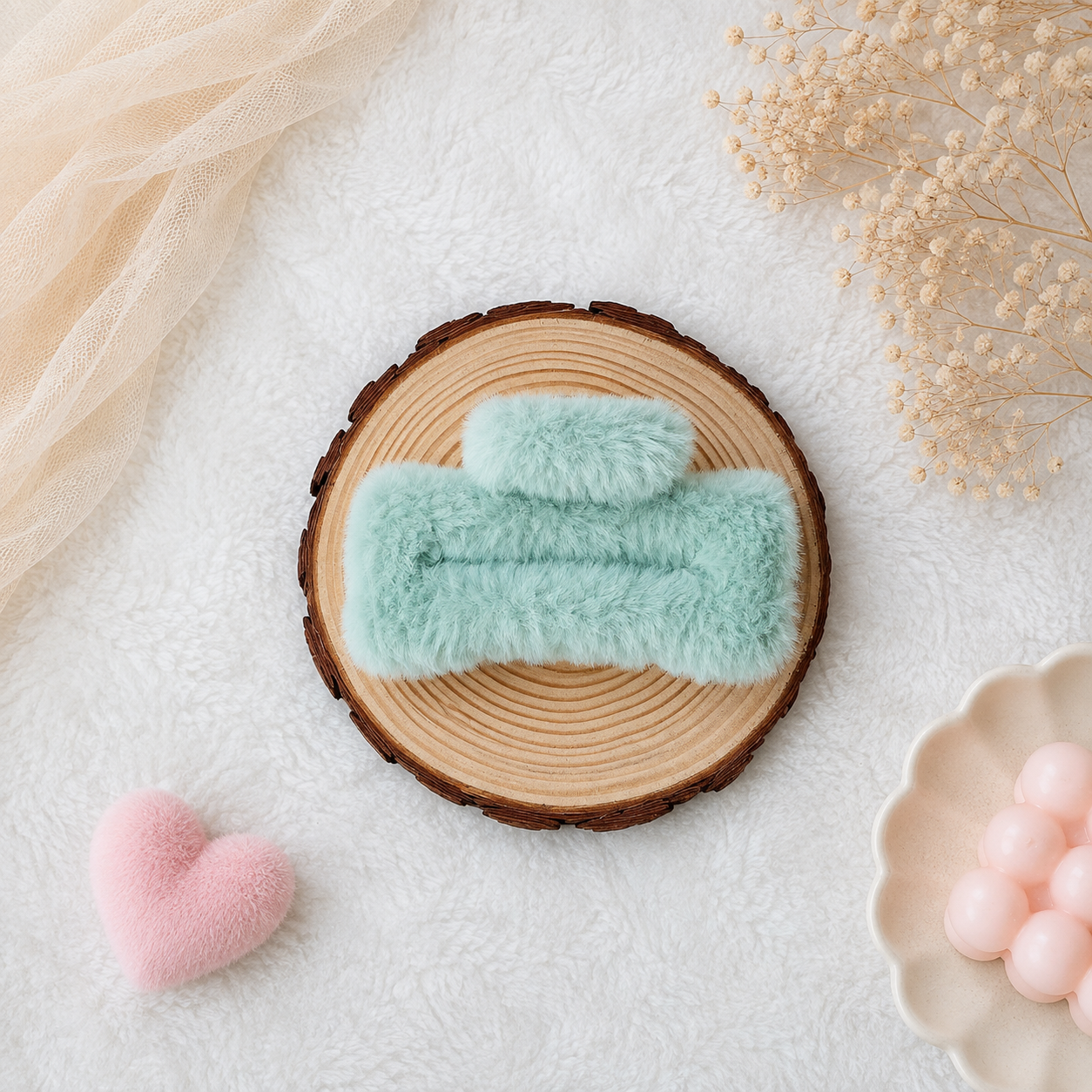 Soft Furry Hair Claw Clip