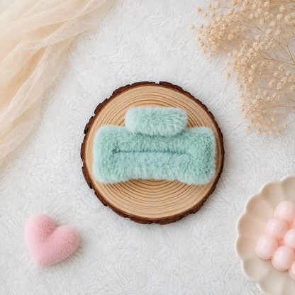 Soft Furry Hair Claw Clip