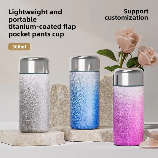 Titanium Double wall Vacuum Insulated Flask Bottle