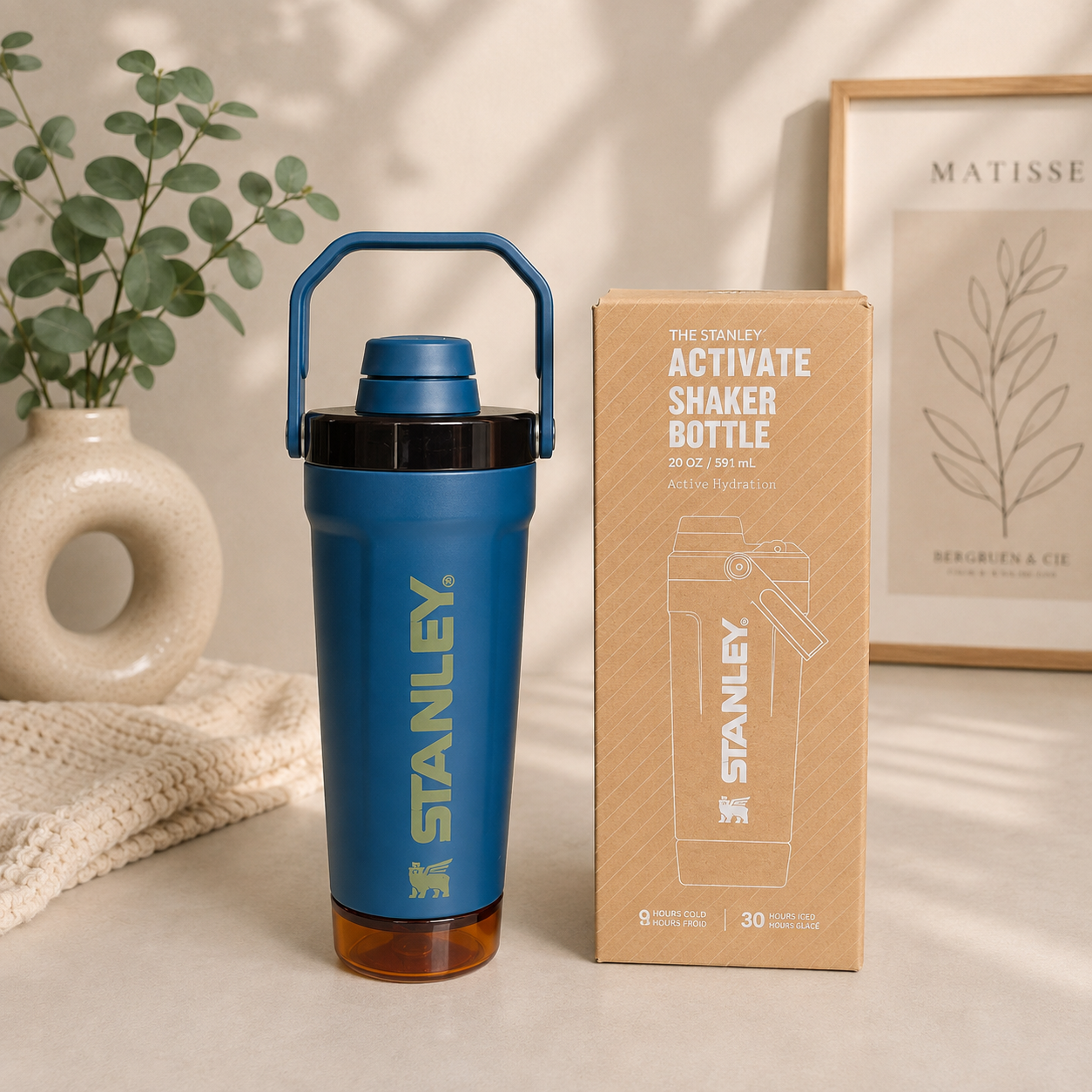 Stanley inspired Activate Shaker Bottle | Insulated Protein Shaker with Storage Pod