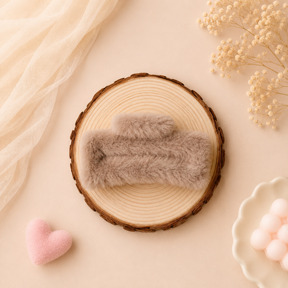 Soft Furry Hair Claw Clip