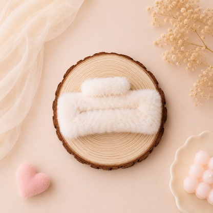 Soft Furry Hair Claw Clip