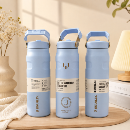 Stanley Flowstate Flip Straw Water Bottle – 24 oz | Pastel Blue