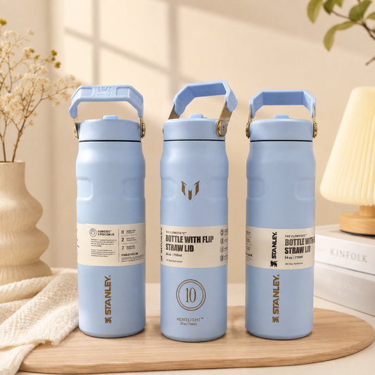 Stanley Flowstate Flip Straw Water Bottle – 24 oz | Pastel Blue