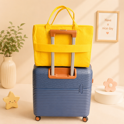 Kawaii Cartoon Tote Bag | Cute Anime Print Handbag with Zipper | Study & Travel Bag