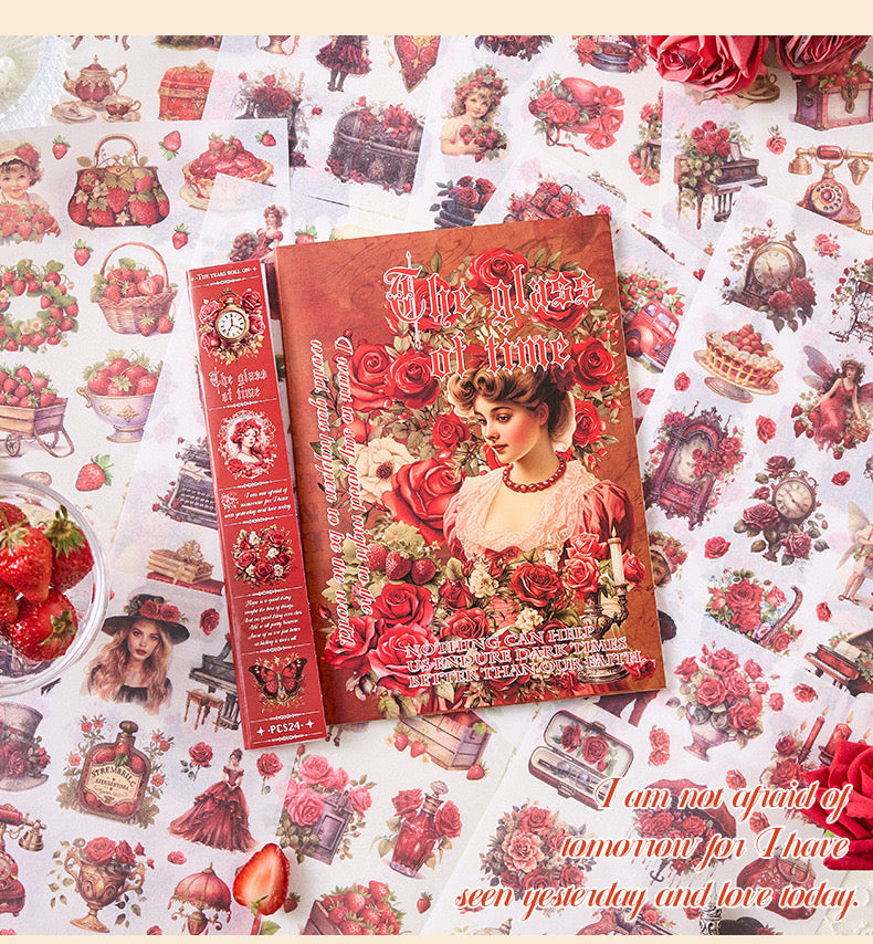 Vintage Victorian Floral Sticker Book Set | Kawaii Junk Journal Kit