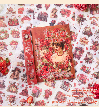 Vintage Victorian Floral Sticker Book Set | Kawaii Junk Journal Kit
