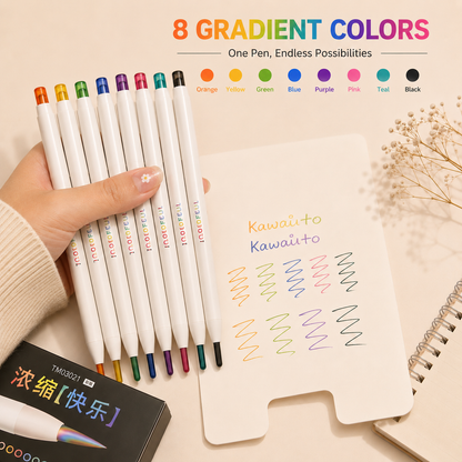 Aurora Gradient Pencils – No-Sharpen Push-Up Colour Pencil Set