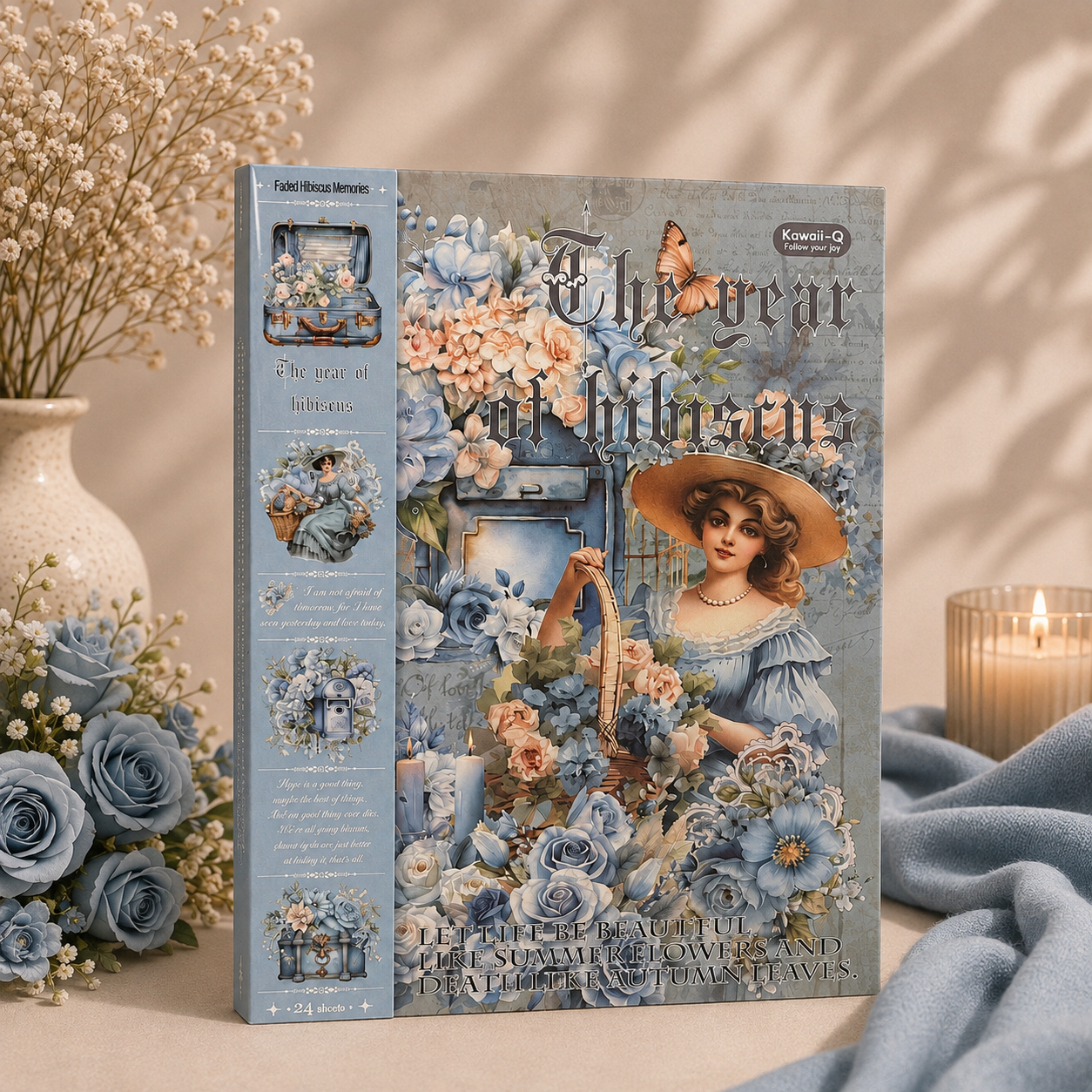 Vintage Victorian Floral Sticker Book Set | Kawaii Junk Journal Kit