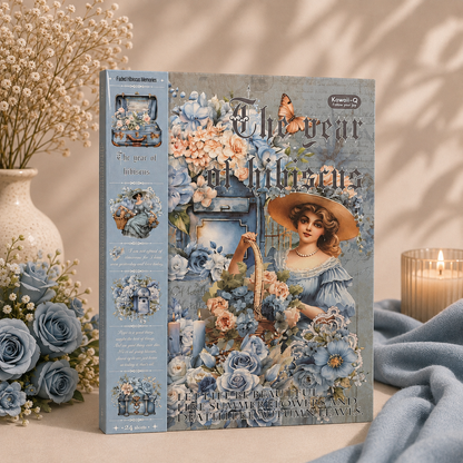 Vintage Victorian Floral Sticker Book Set | Kawaii Junk Journal Kit