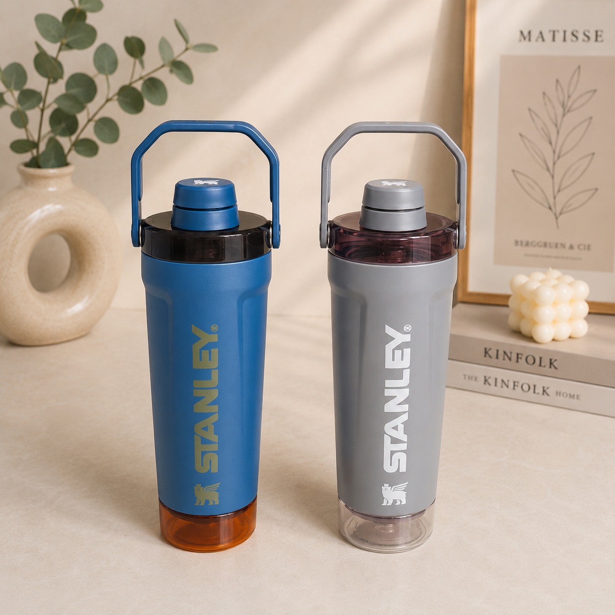 Stanley inspired Activate Shaker Bottle | Insulated Protein Shaker with Storage Pod