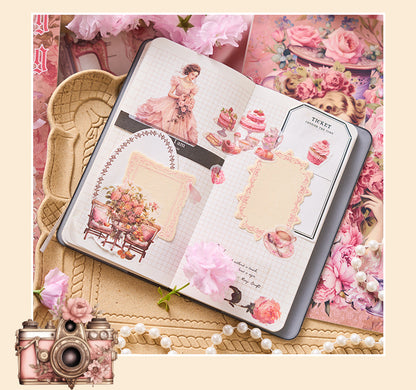Vintage Victorian Floral Sticker Book Set | Kawaii Junk Journal Kit