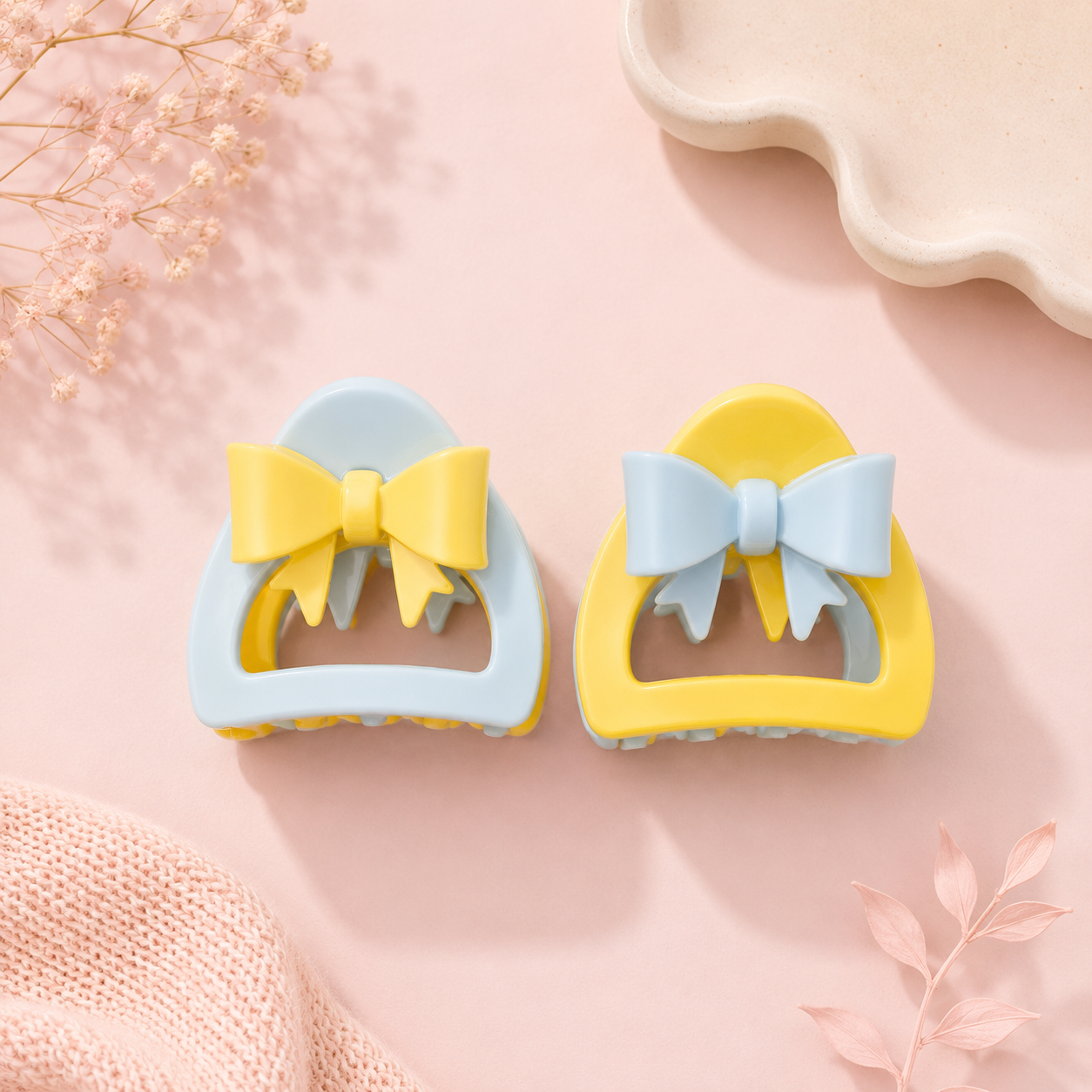 Bow Hair Claw Clip – Pastel Kawaii Collection