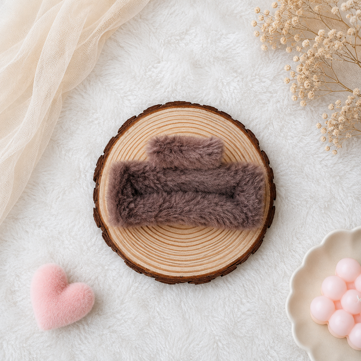 Soft Furry Hair Claw Clip