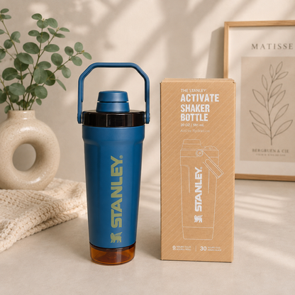 Stanley inspired Activate Shaker Bottle | Insulated Protein Shaker with Storage Pod
