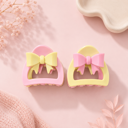 Bow Hair Claw Clip – Pastel Kawaii Collection