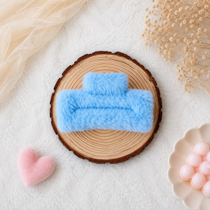 Soft Furry Hair Claw Clip
