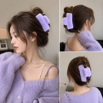 Soft Furry Hair Claw Clip