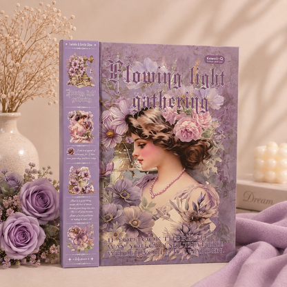 Vintage Victorian Floral Sticker Book Set | Kawaii Junk Journal Kit