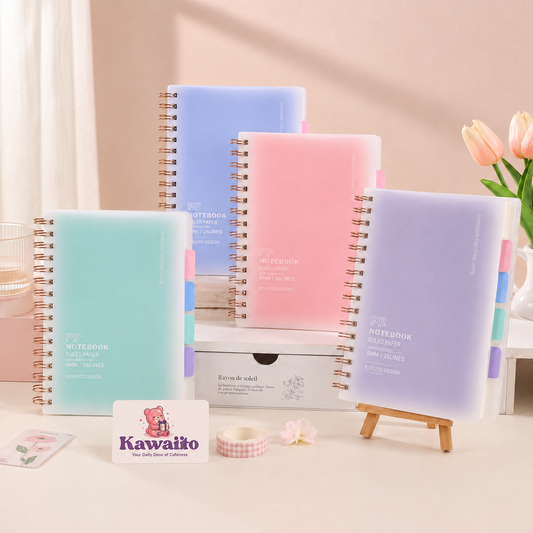 Sea Salt Bubbles A5 Rollover Coil Notebook | Pastel Kawaii Stationery