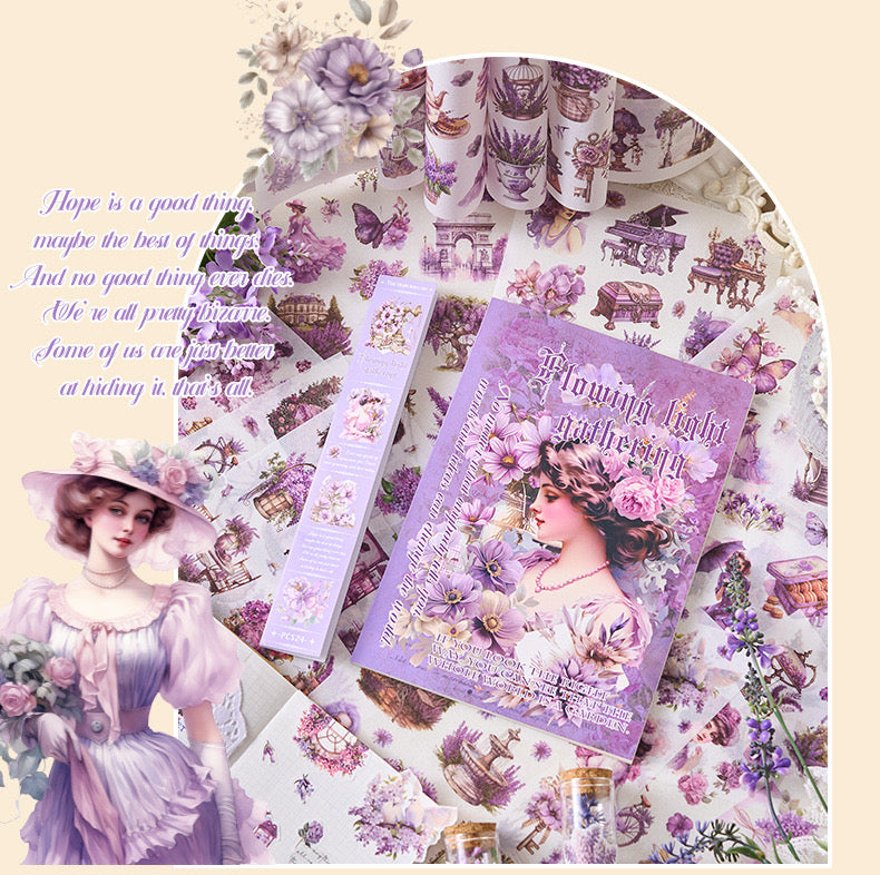 Vintage Victorian Floral Sticker Book Set | Kawaii Junk Journal Kit