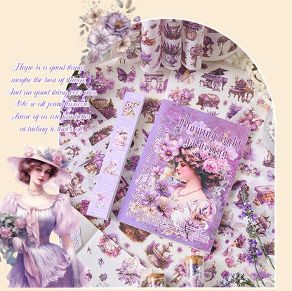 Vintage Victorian Floral Sticker Book Set | Kawaii Junk Journal Kit