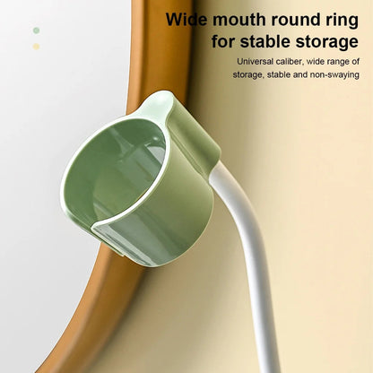 Wall-Mounted Hair Dryer Holder with Storage Shelf – No Drilling Required