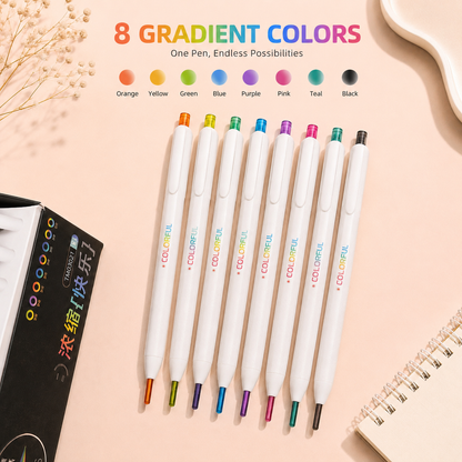 Aurora Gradient Pencils – No-Sharpen Push-Up Colour Pencil Set
