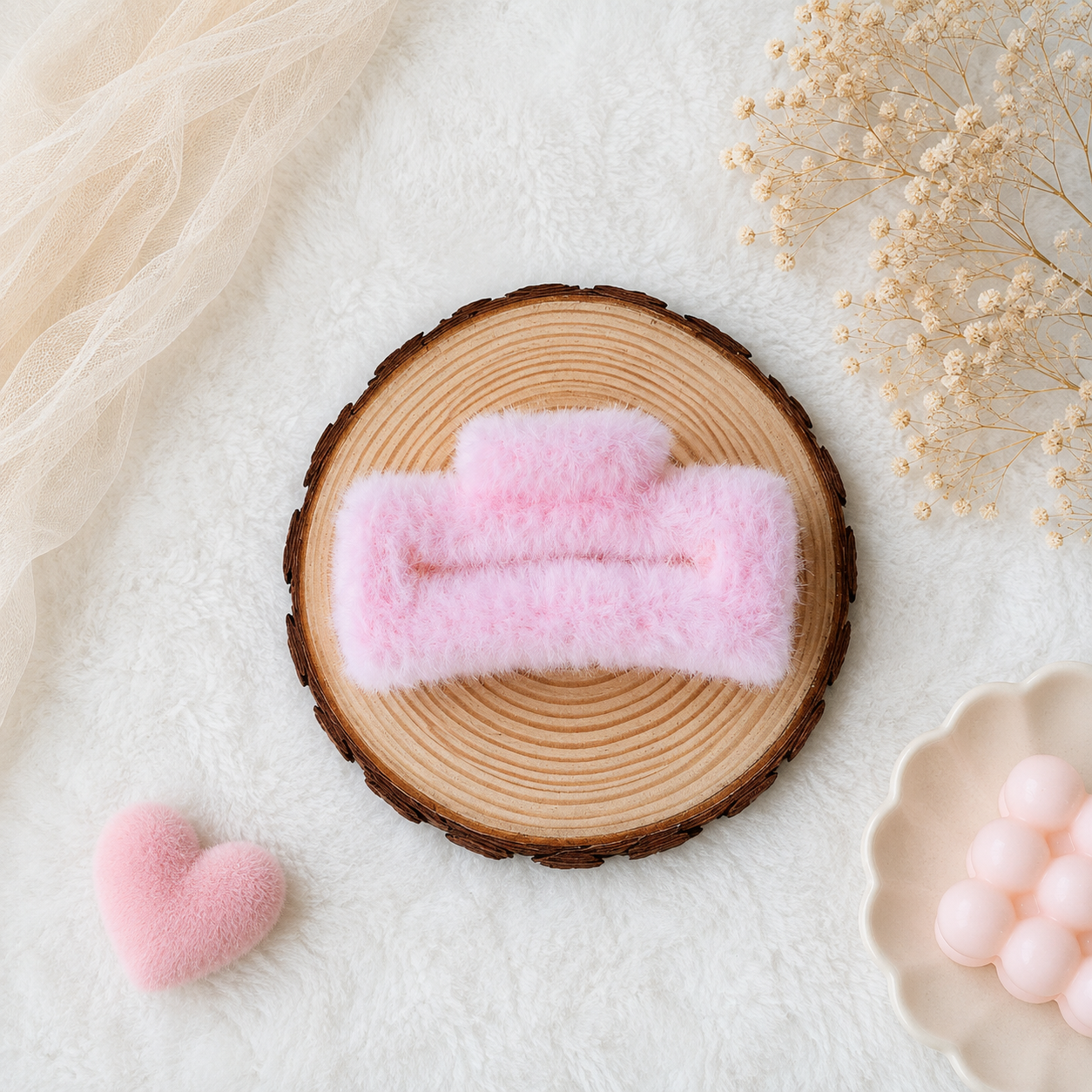 Soft Furry Hair Claw Clip