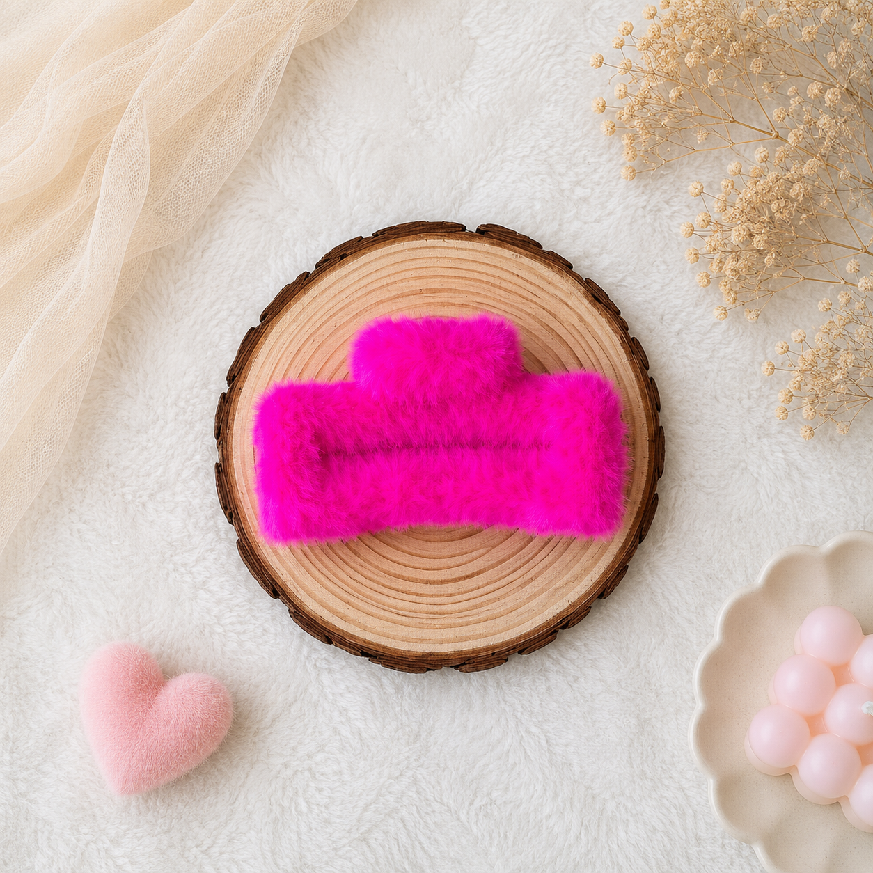 Soft Furry Hair Claw Clip