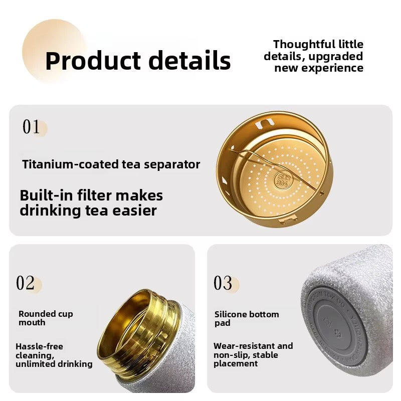 Titanium Double wall Vacuum Insulated Flask Bottle