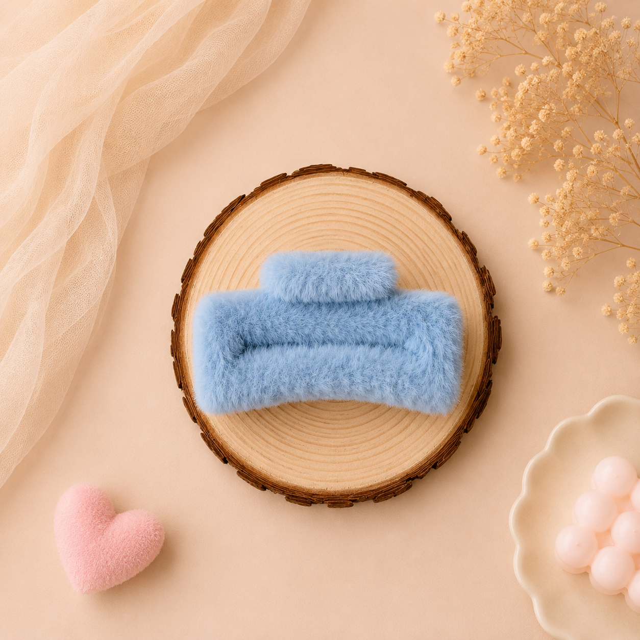 Soft Furry Hair Claw Clip