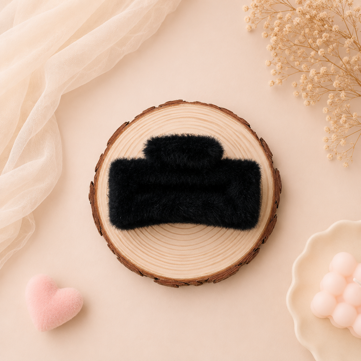 Soft Furry Hair Claw Clip