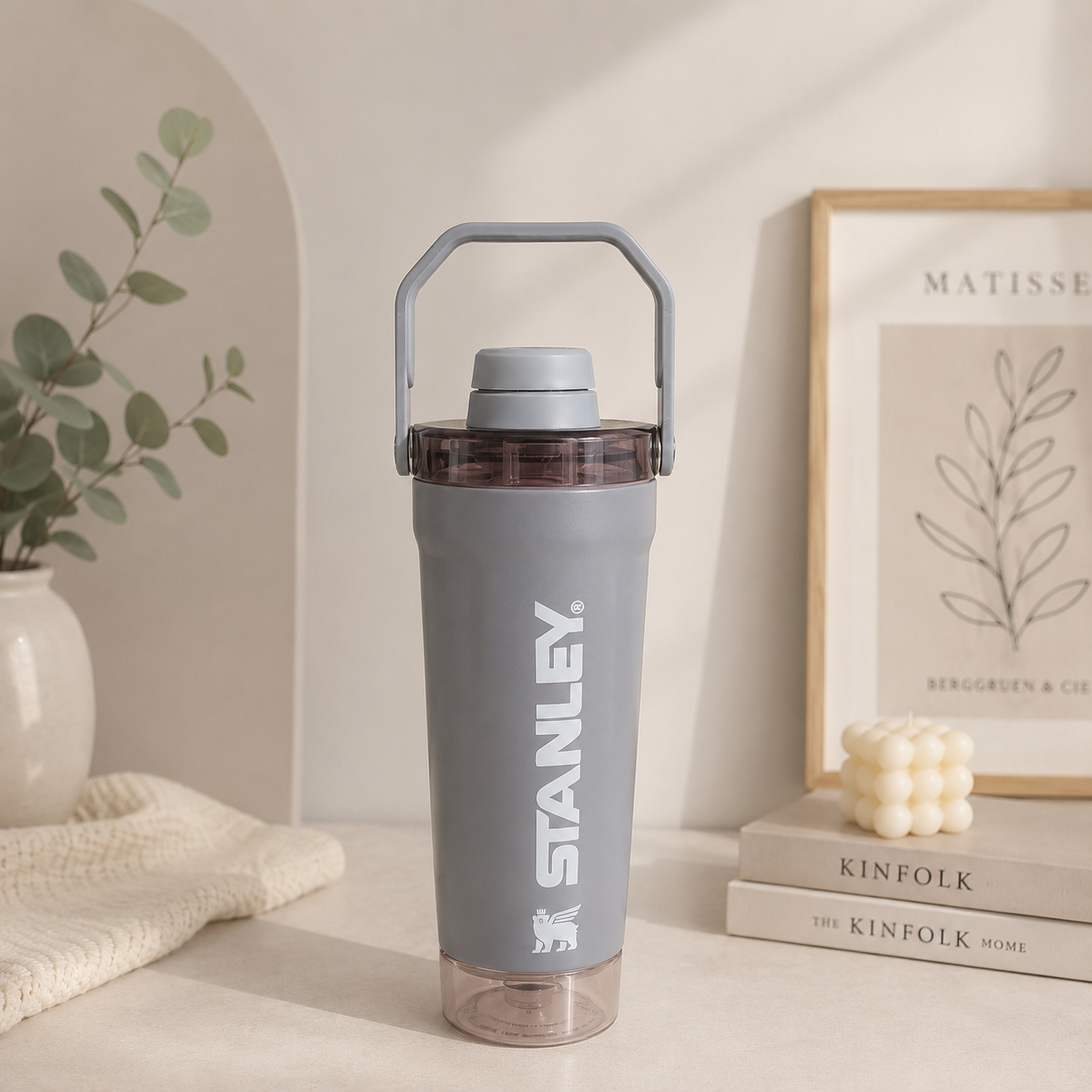 Stanley inspired Activate Shaker Bottle | Insulated Protein Shaker with Storage Pod