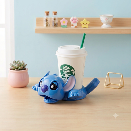 Turtle & Stitch Cup Holder Coaster – Cute Desk Cup Stand | Kawaii Home Decor
