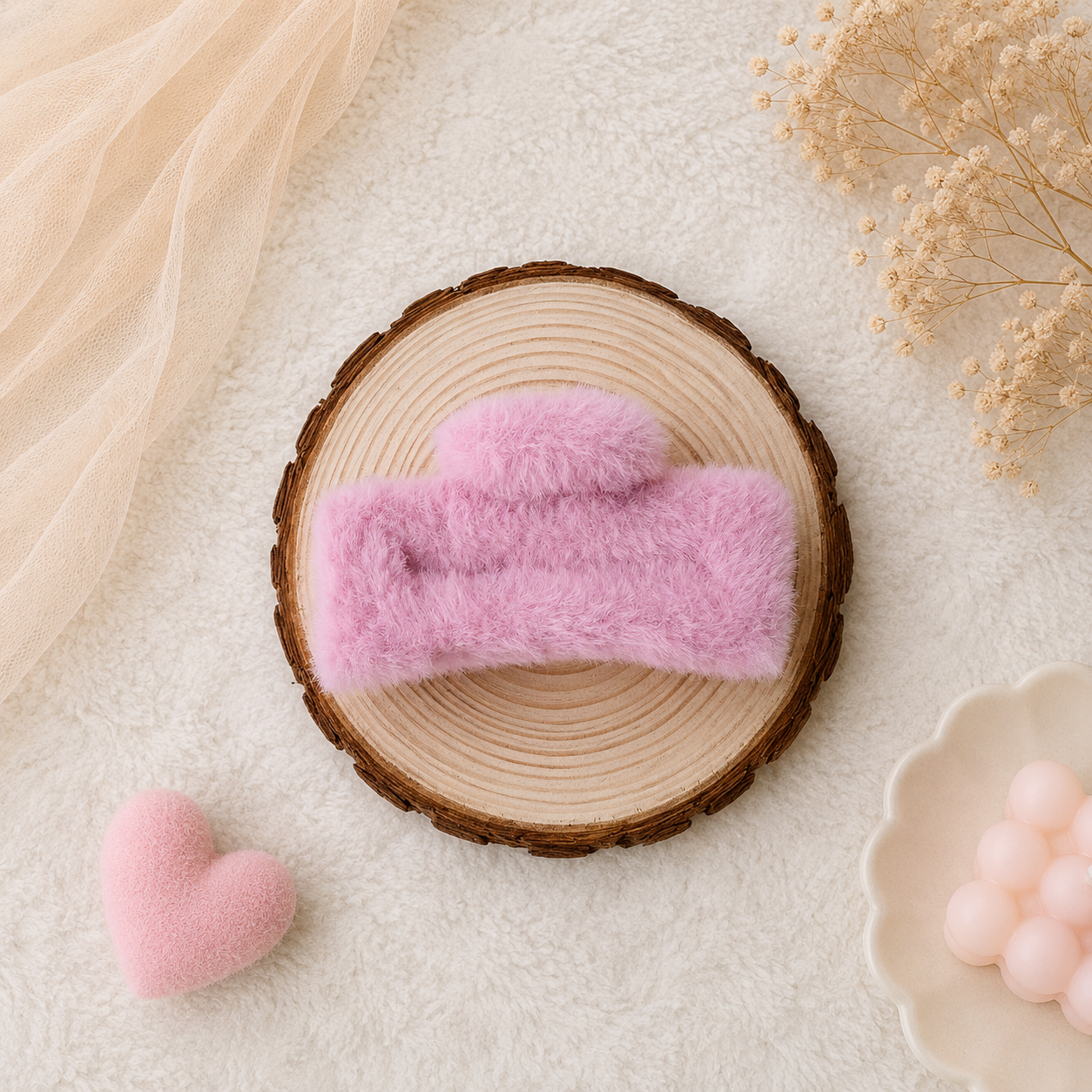 Soft Furry Hair Claw Clip