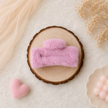 Soft Furry Hair Claw Clip