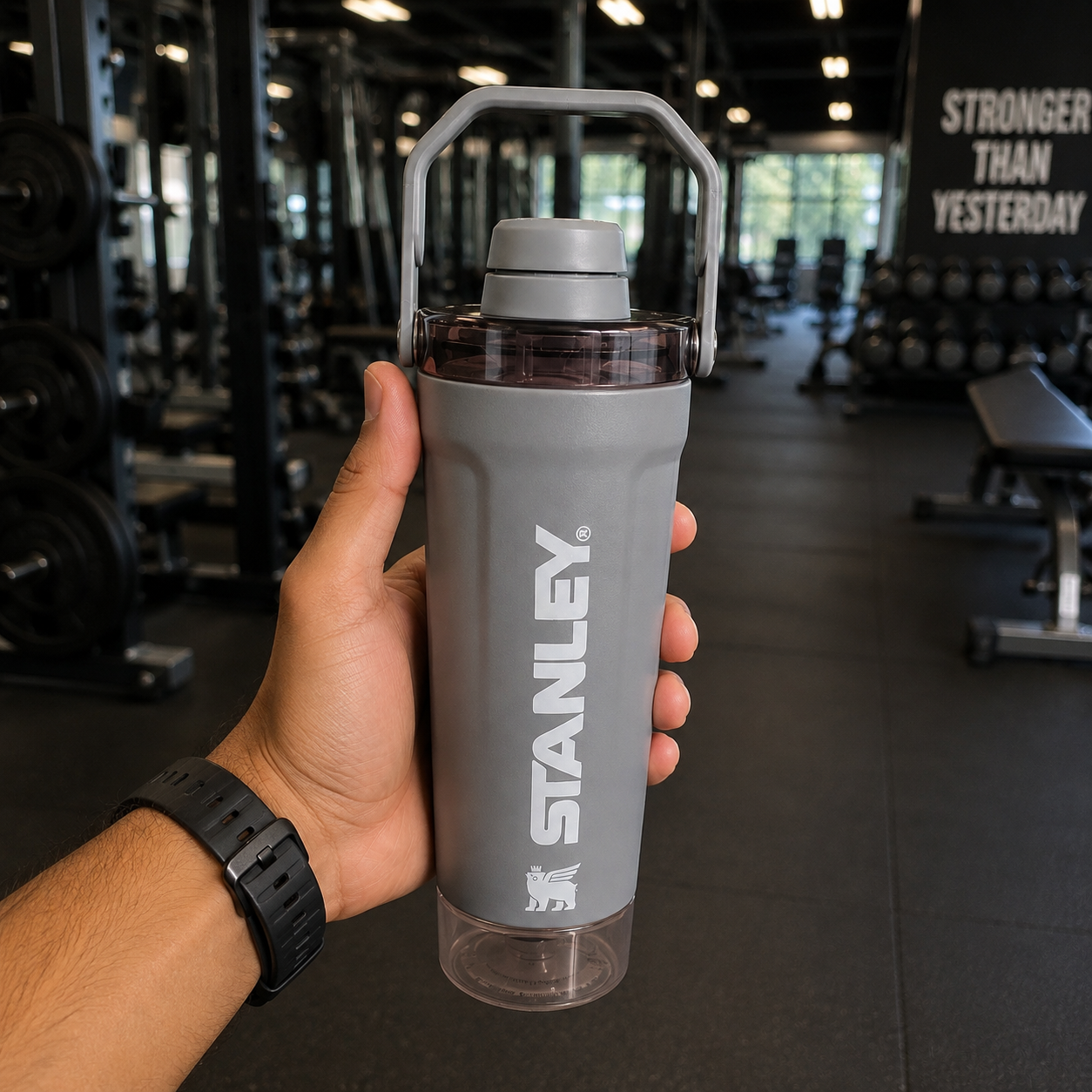 Stanley inspired Activate Shaker Bottle | Insulated Protein Shaker with Storage Pod