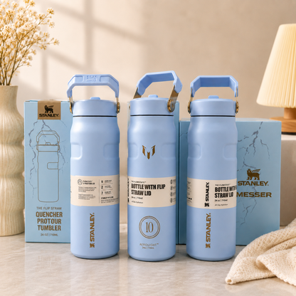 Stanley Flowstate Flip Straw Water Bottle – 24 oz | Pastel Blue