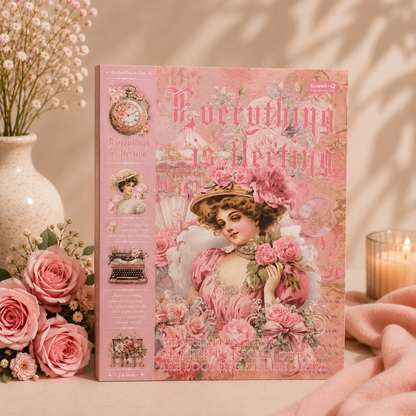 Vintage Victorian Floral Sticker Book Set | Kawaii Junk Journal Kit