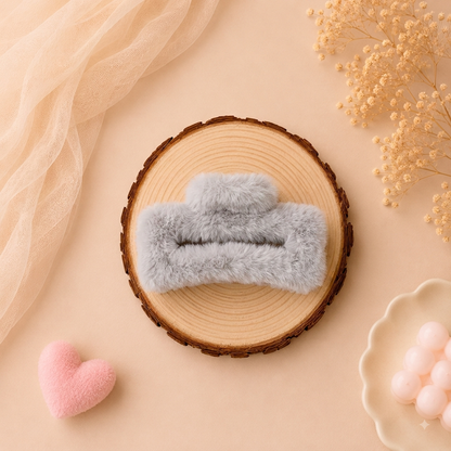 Soft Furry Hair Claw Clip