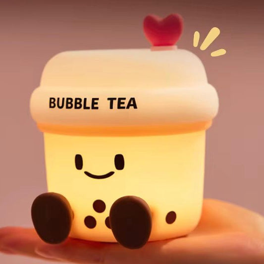 Squishy Silicone Boba/Bubble Tea Night Lamp