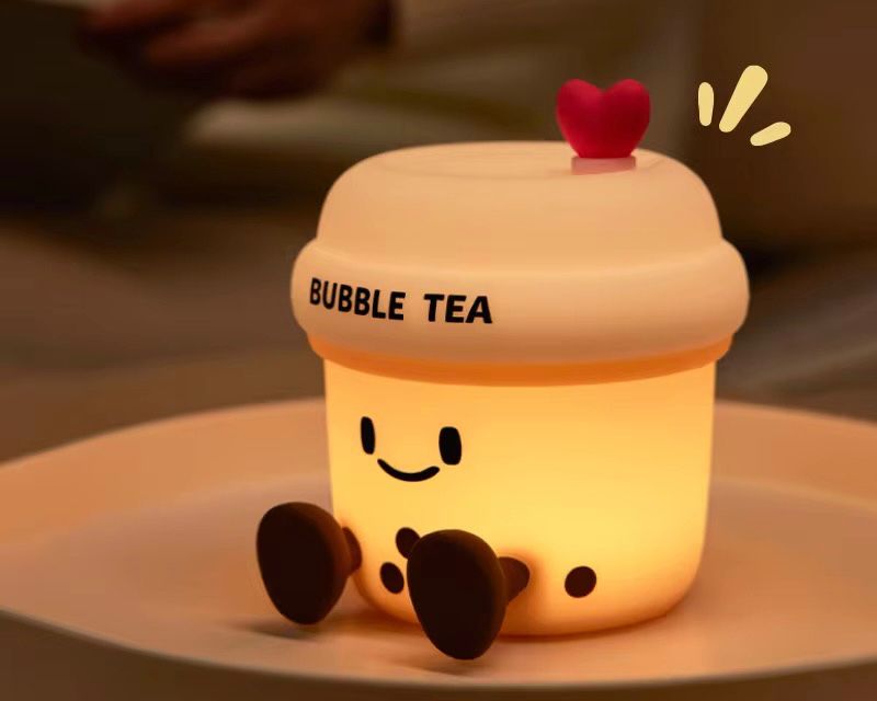 Squishy Silicone Boba/Bubble Tea Night Lamp