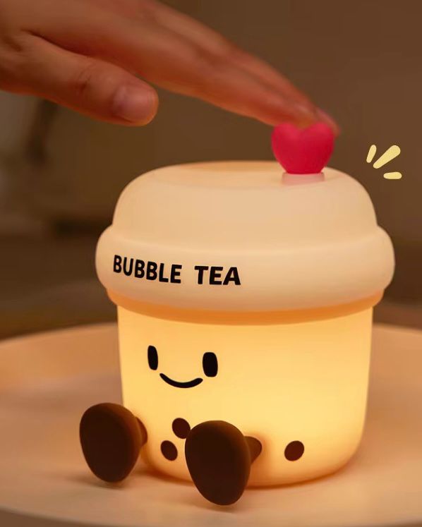 Squishy Silicone Boba/Bubble Tea Night Lamp