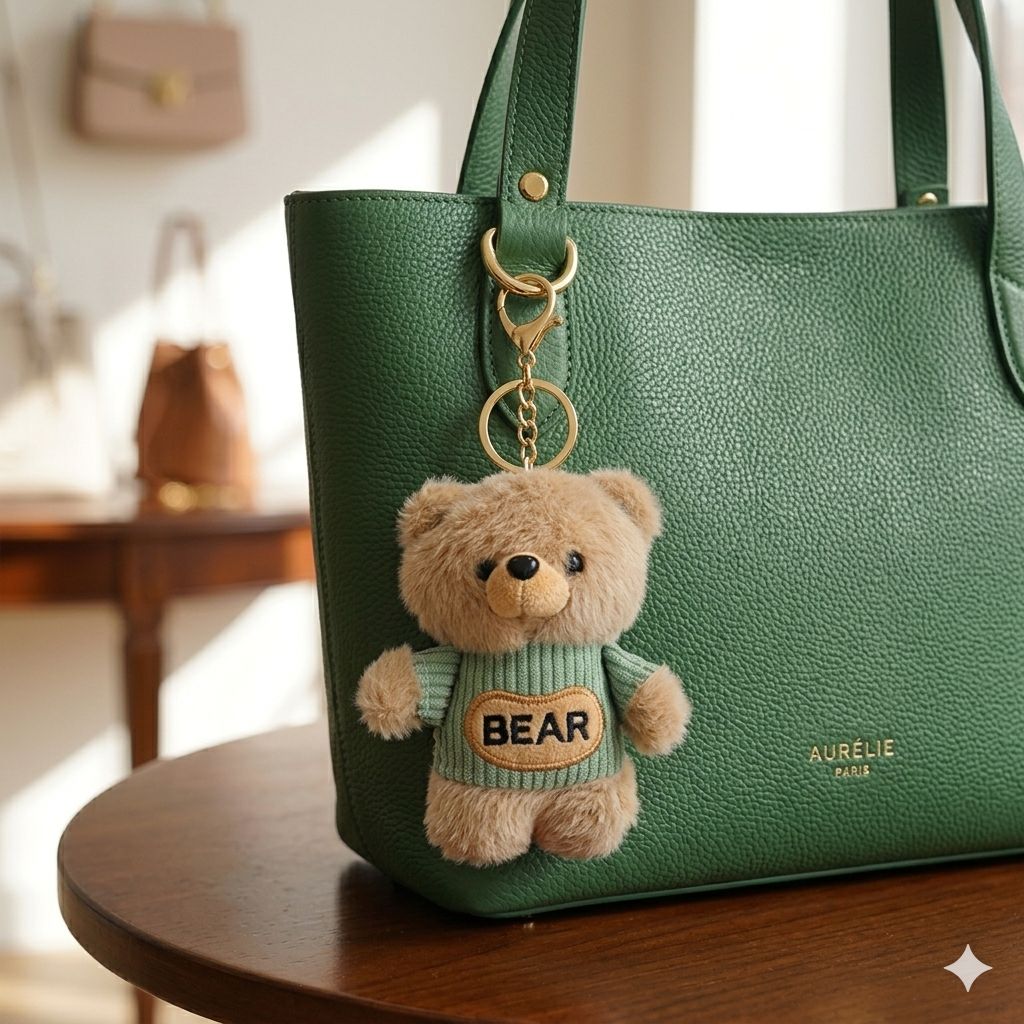 Dressed-Up Teddy Bear Plushie Bag Charm | Kawaii Bear Keychain in 6 Styles